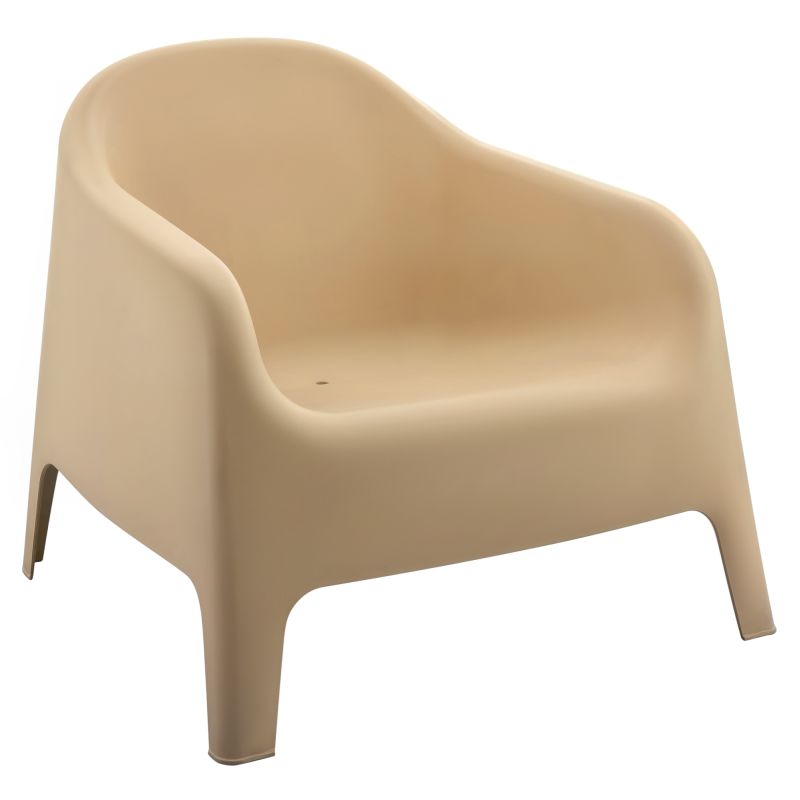 Záhradné stohovateľné kreslo, hnedý plast, SOKRA NEW