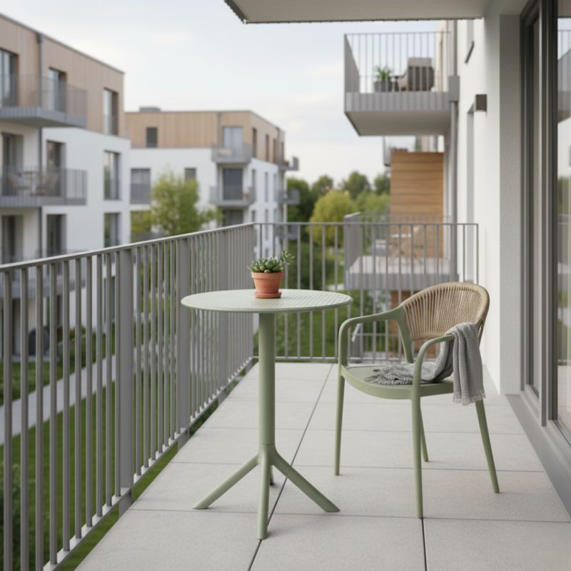 Záhradný stôl, 60x60cm, zelený, plast, SAILOR