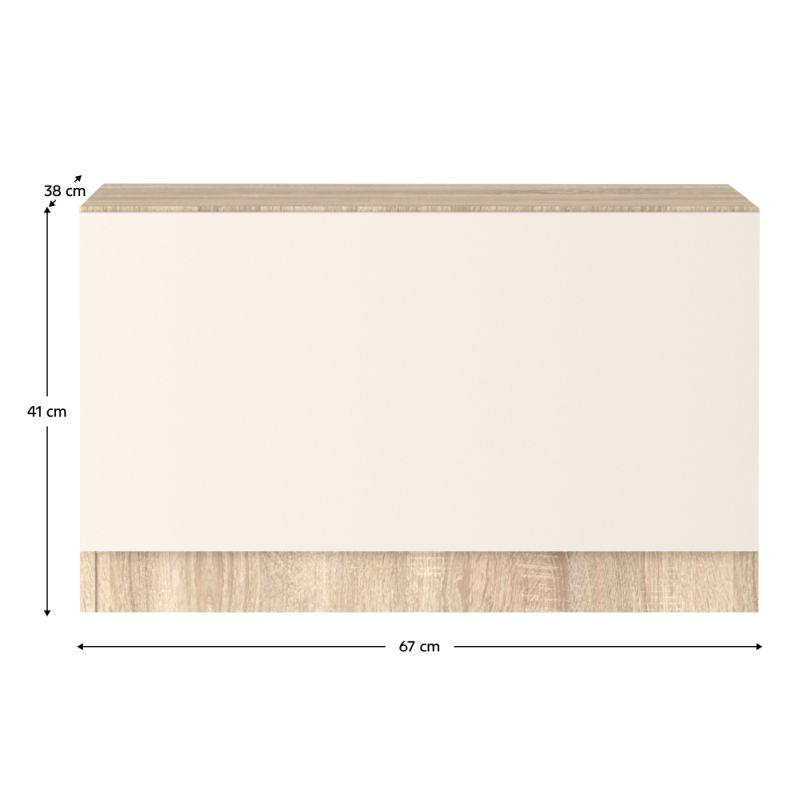 Botník, 67cm, dub sonoma, kašmír, VERTIO KOM1K