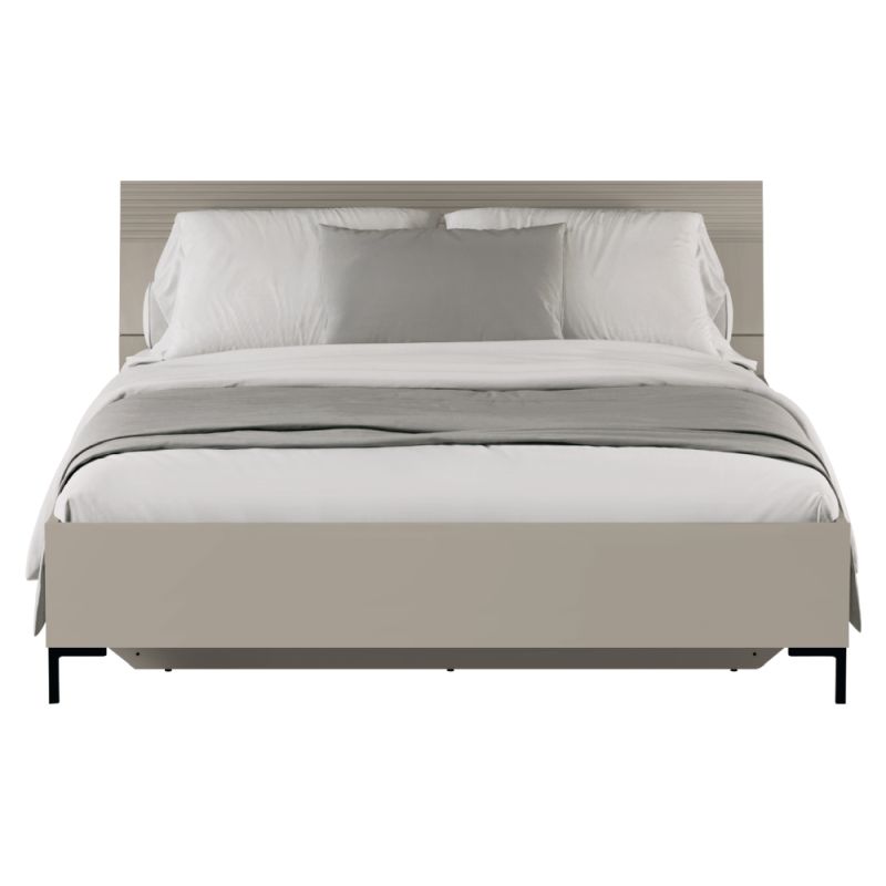 Manželská posteľ, 160x200, s roštom, sivohnedá Taupe, DOMCA