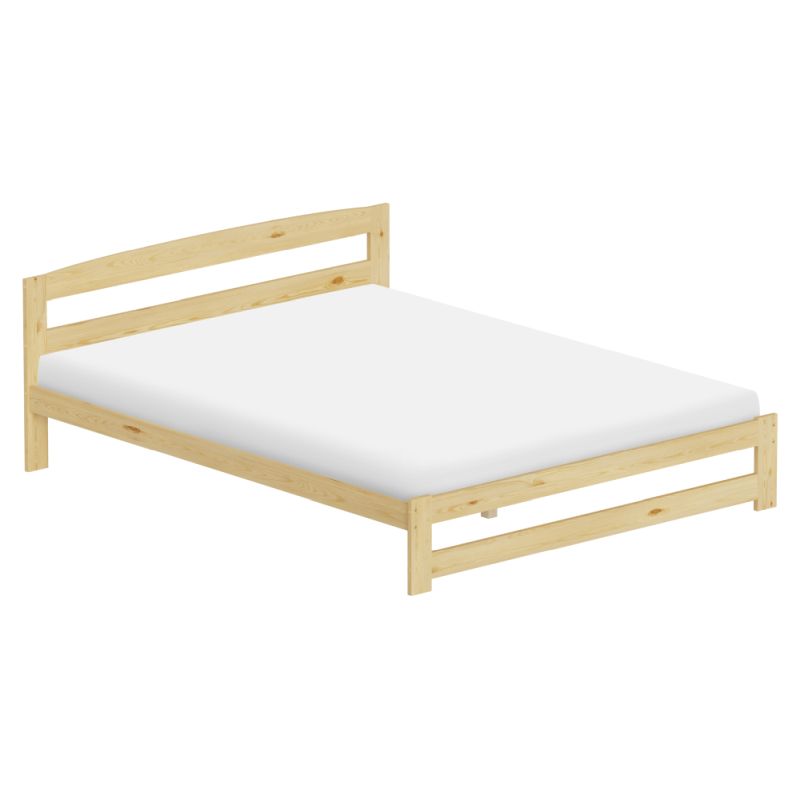 Manželská posteľ, 160x200, s roštom, prírodná, AZRA