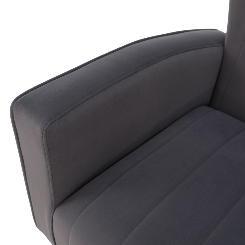 Relaxačné kreslo, sivá Velvet látka, zlaté nohy, BARET