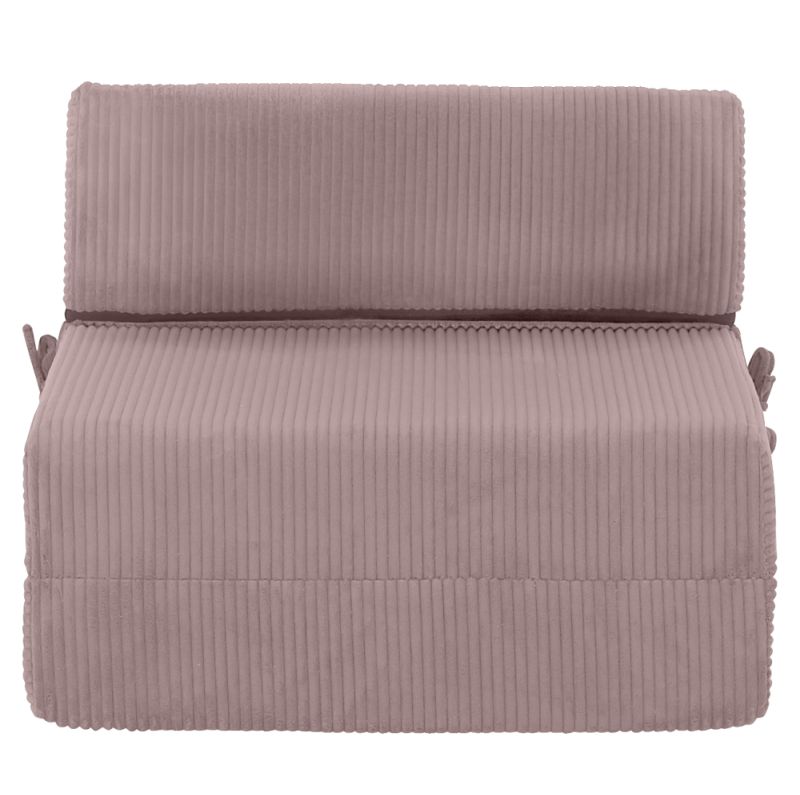 Skladací matrac, kreslo, 2v1, ružová látka, MALEN