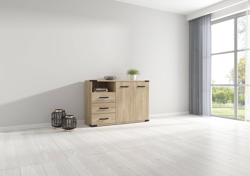 Komoda, 90cm, jaseň belorus, LARA KOM1D3S