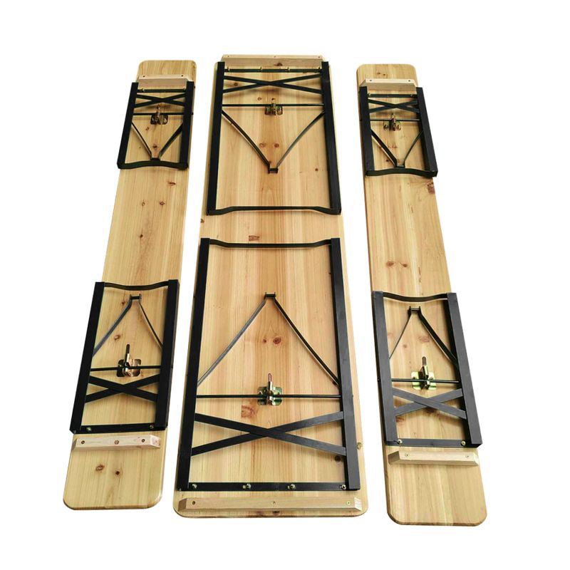 Pivný set 1+2, drevo prírodné, kov čierny, LORIS