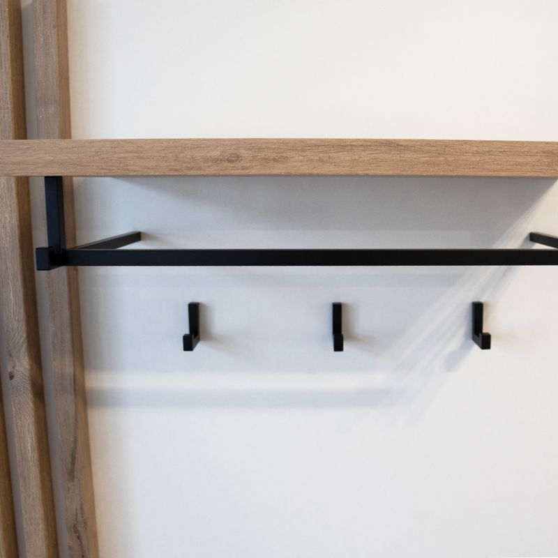 Predsieňová zostava, 150cm, biely lesk, dub artisan, ALIVA V2