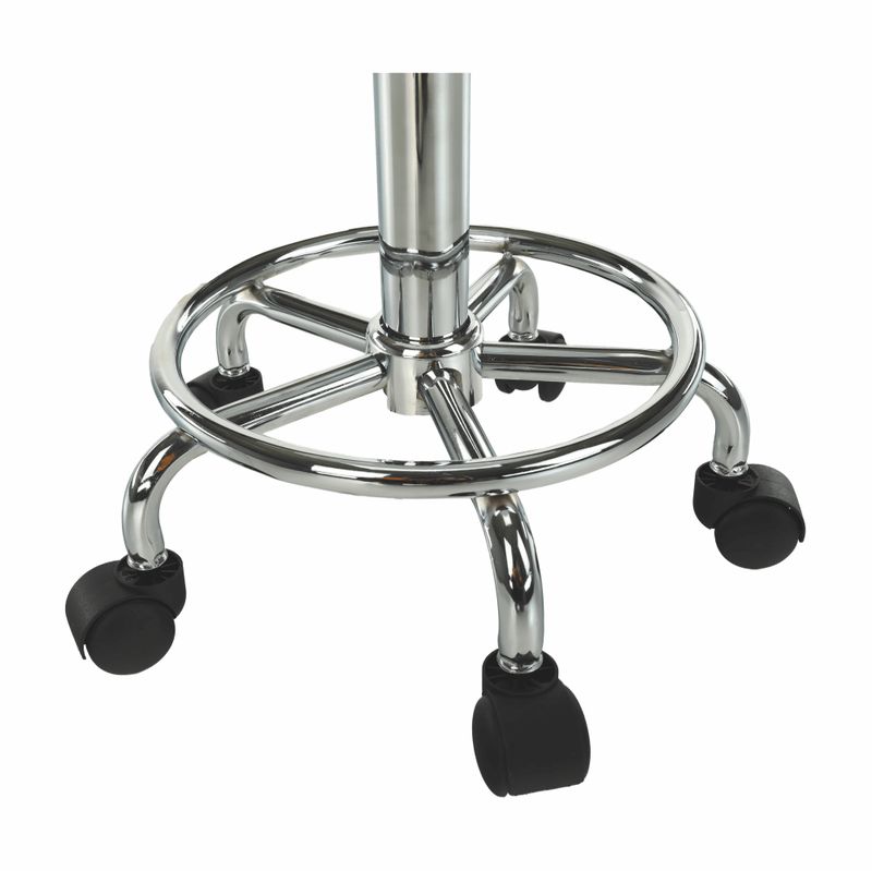 Stolička, 35cm, biela, chróm, MABEL 4 NEW