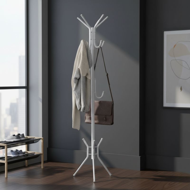 Vešiak, 176cm, biely, kov, LORIK TYP 1