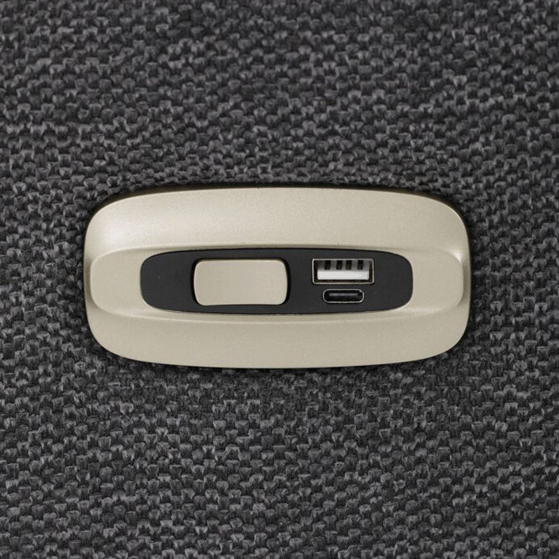 Relaxačné kreslo, elektrické zabudované ovládanie, sivá látka, TV-B3973 GREY2