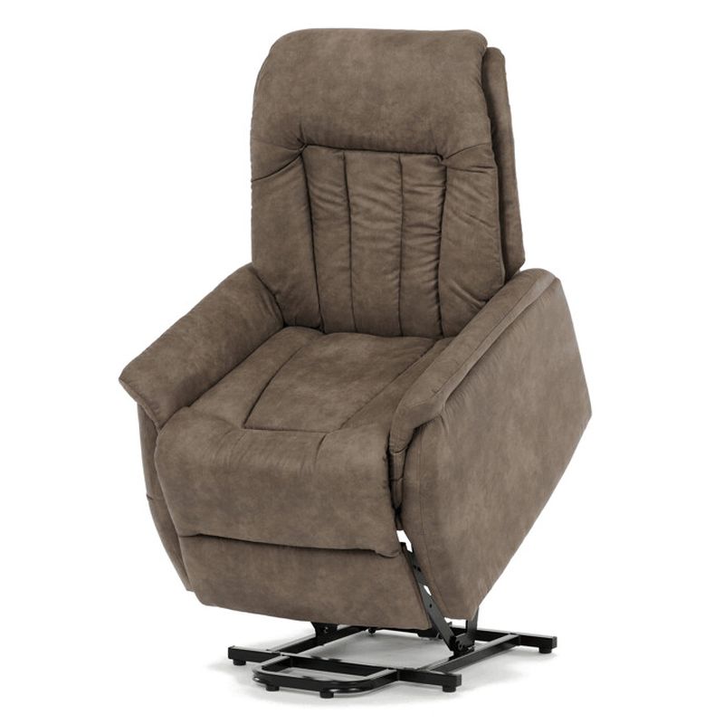 Polohovacie kreslo, elektrické, hnedá látka vintage, TV-Q8575 BR3