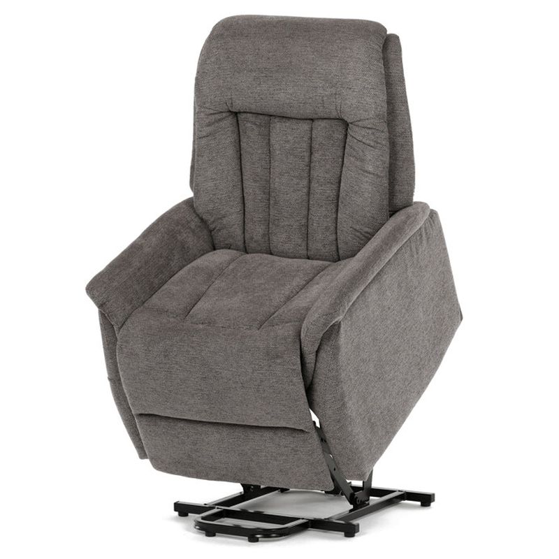 Polohovacie kreslo, elektrické, sivá látka, TV-Q8575 GREY2