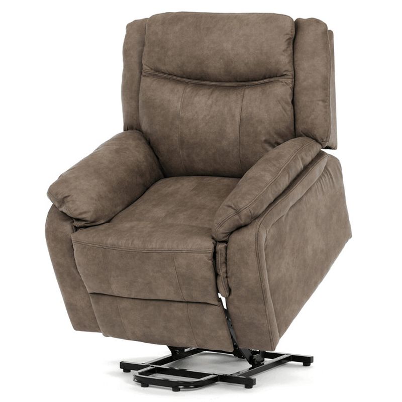 Polohovacie kreslo, elektrické, hnedá látka vintage, TV-Q8668 BR3