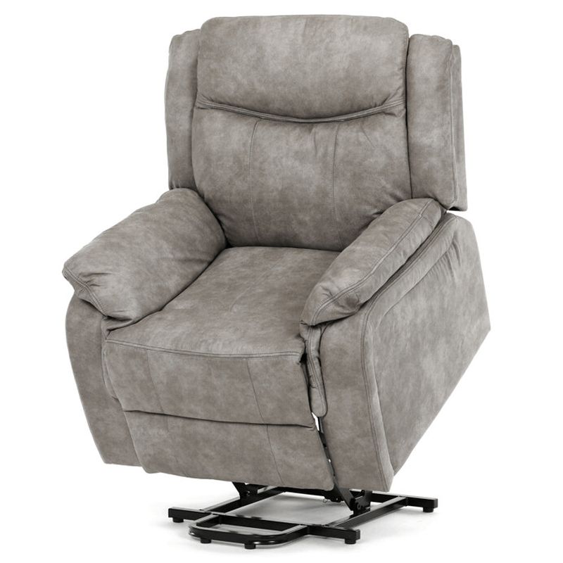 Polohovacie kreslo, elektrické, sivá látka vintage, TV-Q8668 GREY3