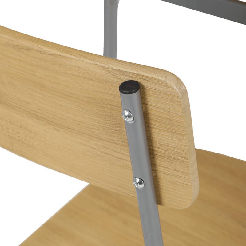 Jedálenský set s 2 stoličkami, 70x70cm, MDF dub, AUT-O2122 OAK