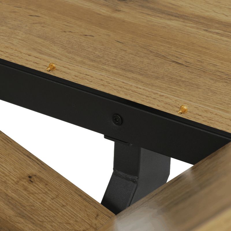 Jedálenský stôl rozkladací, 120-160x120 cm, melamín, dub, DT-I1120 OAK