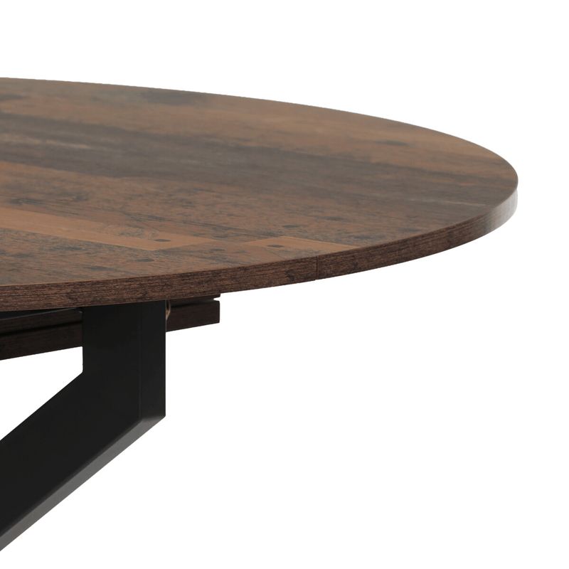Jedálenský stôl rozkladací, 120-160x120 cm, melamín, old wood, DT-I1120 OLW2