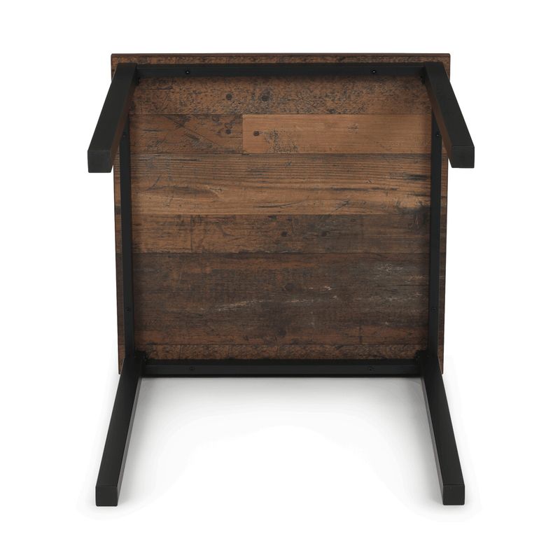 Jedálenský stôl, 70x70cm, melamín, old wood, GDT-201 OLW2