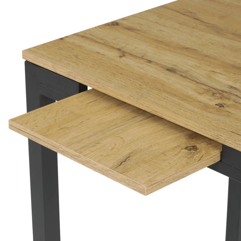 Jedálenský stôl rozkladací, 60-90x60cm, melamín, dub, GDT-206 OAK