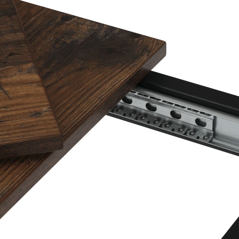 Jedálenský stôl rozkladací, 60-90x60cm, melamín, old wood, GDT-206 OLW2