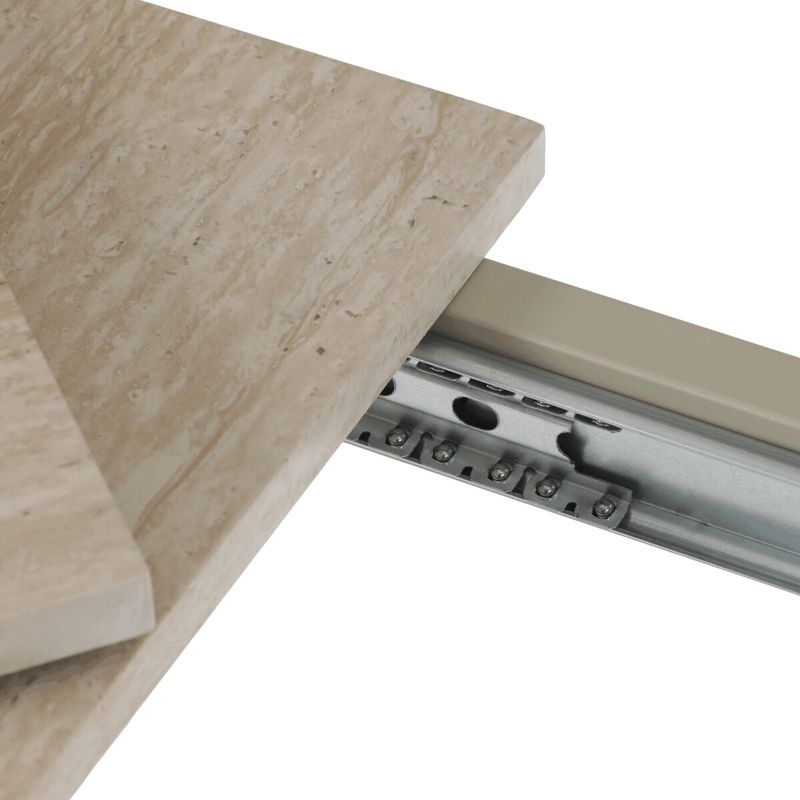 Jedálenský stôl rozkladací, 60-90x60cm, melamín, travertin, GDT-206 TRV
