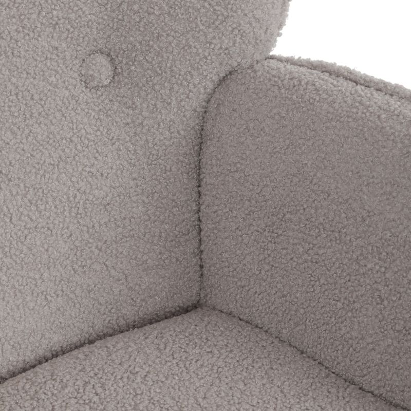 Relaxačné kreslo, ušiak, sivá látka bouclé, AK-319 GREY2