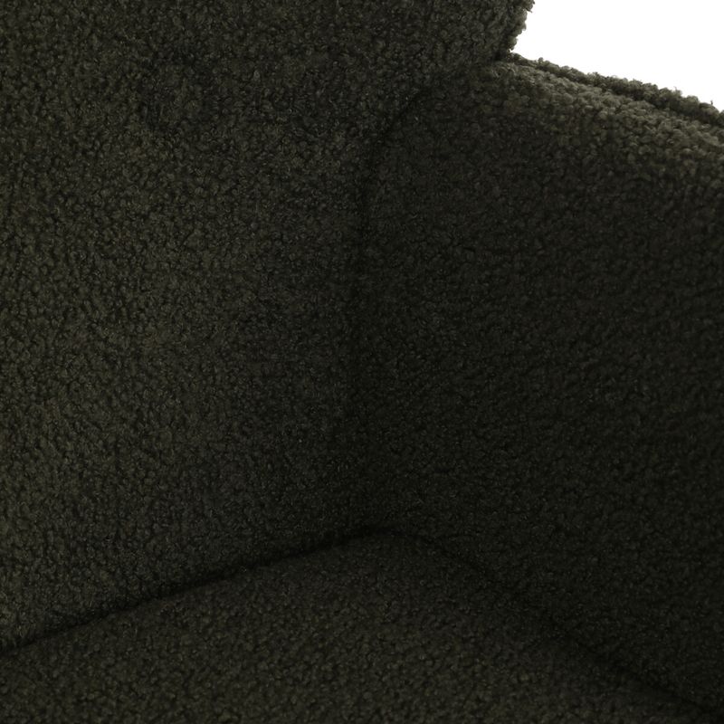 Relaxačné kreslo, ušiak, zelená látka bouclé, AK-319 GRN2