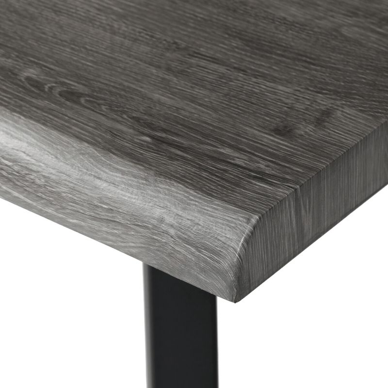 Jedálenský stôl 160x90cm, MDF, kov, sivý dub, HT-F4516 GREY