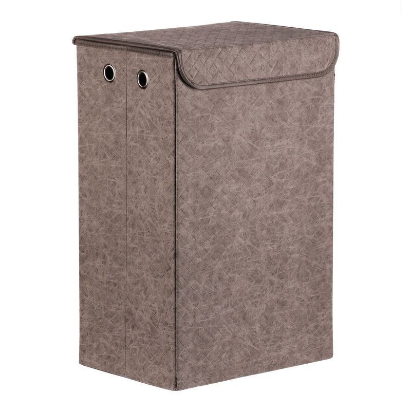 Kôš na bielizeň, látkový s vekom, sivá farba, DT3009 GREY