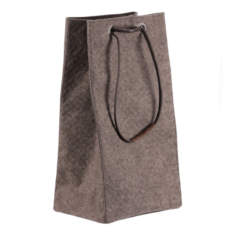 Kôš na prádlo, látkový, sťahovací, sivá farba, DT3011 GREY-L