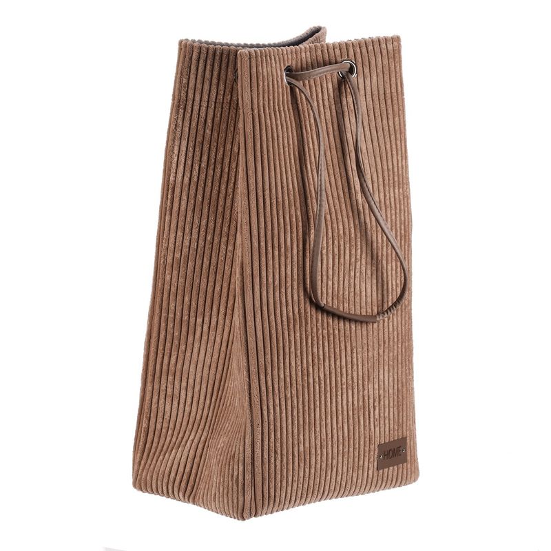 Kôš práčovný, menčester, sťahovací, hnedá farba, DT3015 BRN