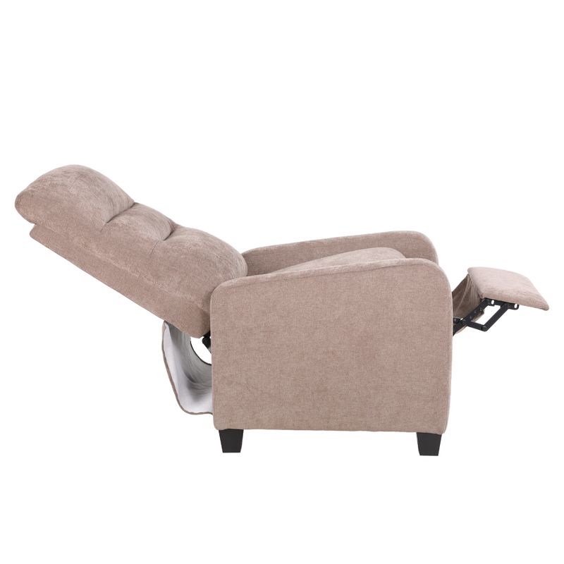 Relaxačné polohovacie kreslo, hnedá látka, TURNER NEW
