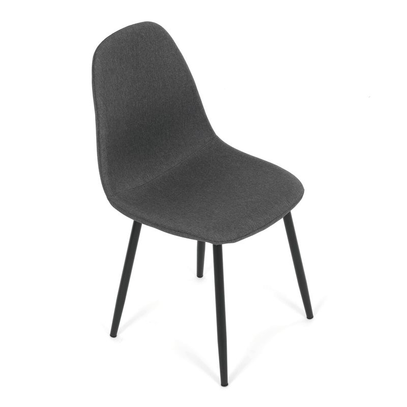 Jedálenská stolička, sivá látka, CT-V2972 GREY2