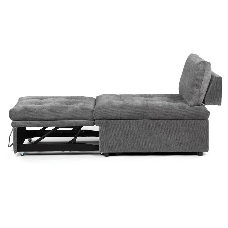 Rozkladacie kreslo, sivá látka, ASB-C3410 GREY2