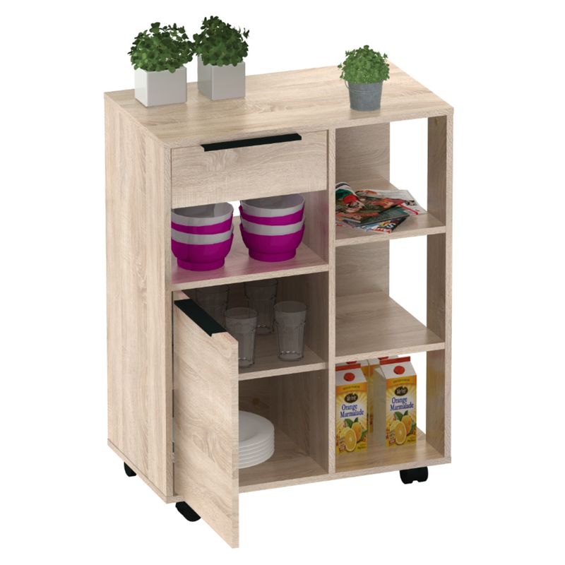 Jednodverový kredenc, 70cm, dub sonoma, LILIEN TYP 3