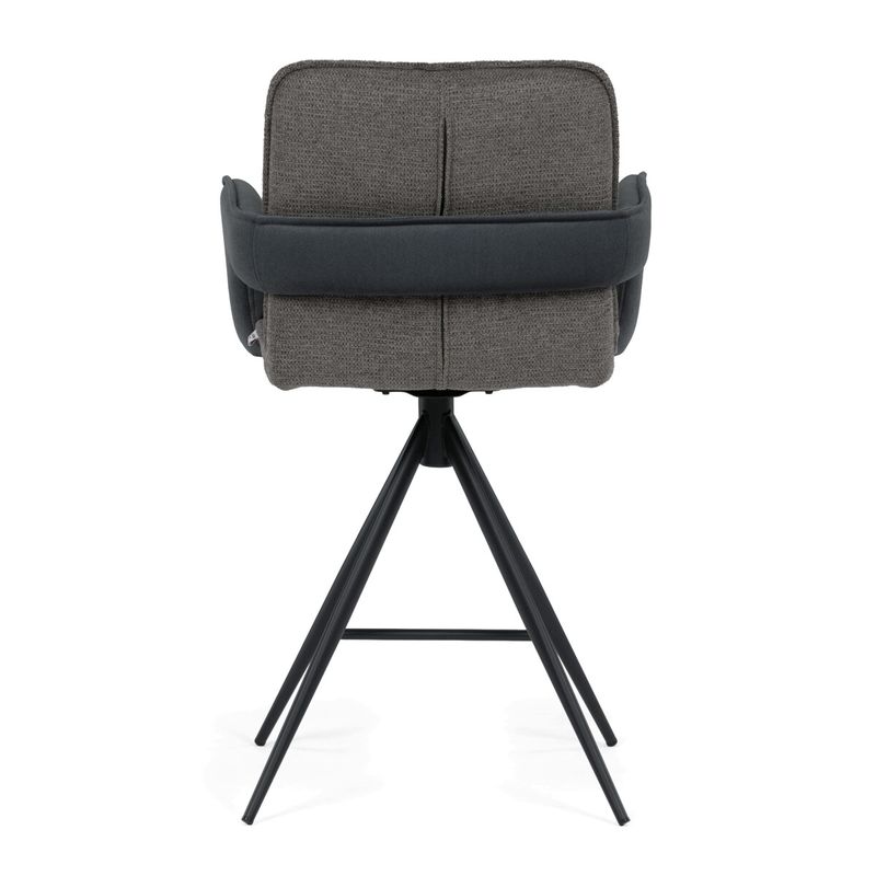 Barová stolička otočná 180°, sivá látka, AUB-F1146 GREY2