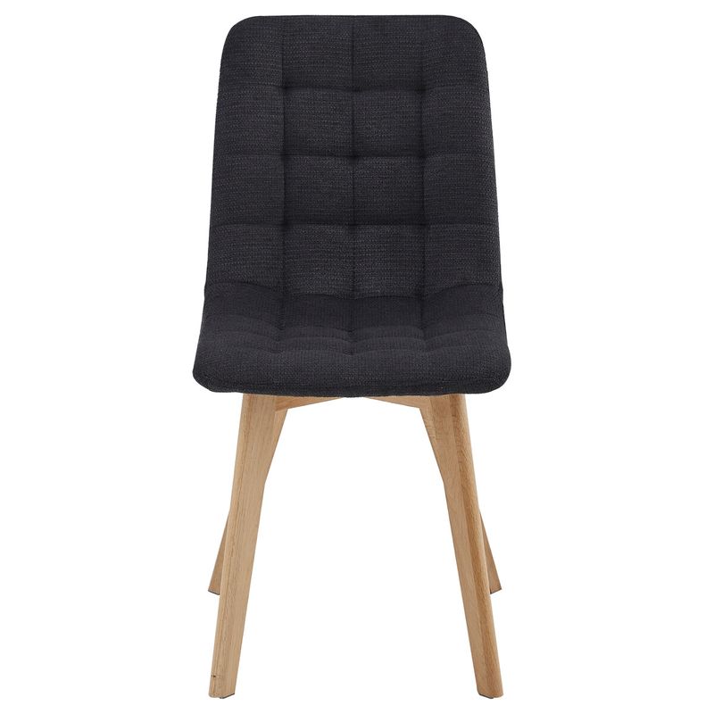 Jedálenský set so 4 stoličkami Deneb, 140x80cm, čierna, masív dub, ASE-1040 BK2