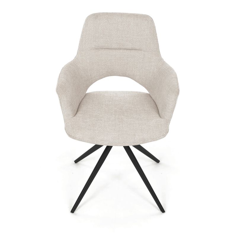 Jedálenský set so 4 stoličkami Polaris, 160x90cm, krémová, masív dub, ASE-1041 CRM2
