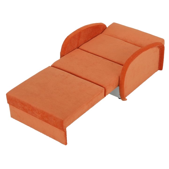 Kreslo, rozkladacie, oranžová látka, MILI 1