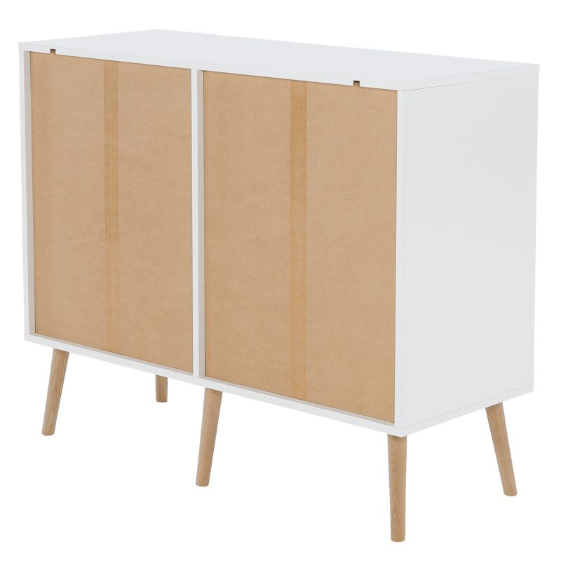 Komoda, 98cm, kombinovaná, dub sonoma, biela, OSLO 75387