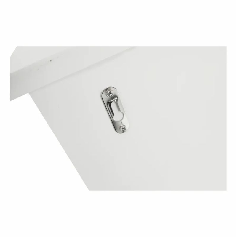 Polica, 55cm, drevo, prútie, biela, RAFAELLO