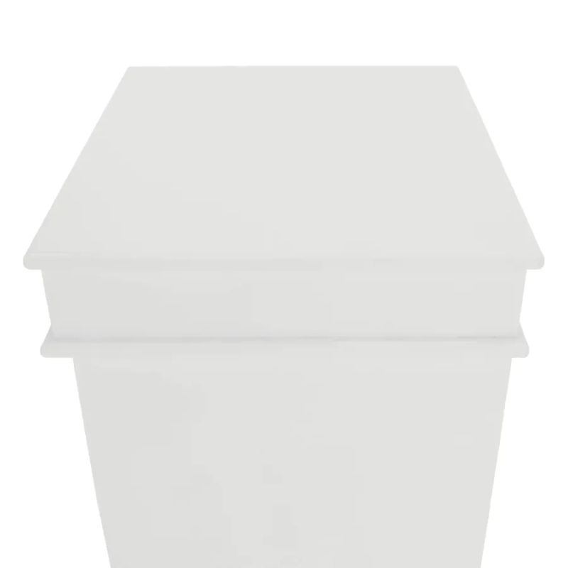 Komoda, 45cm, 4 košíky, drevo, prútie, biela, BLANCO