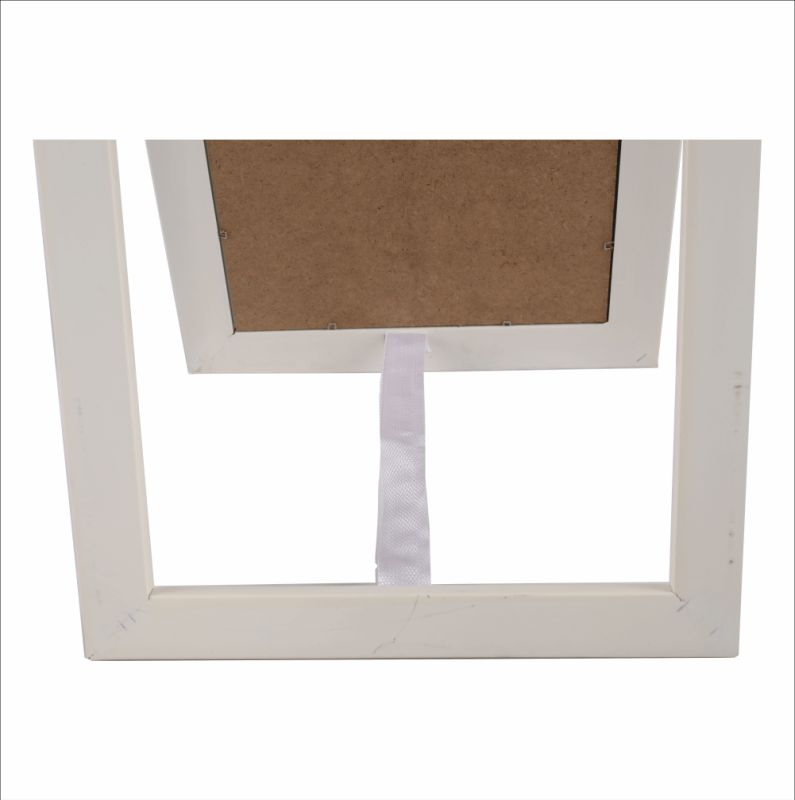 Zrkadlo, 36x126cm, drevený rám smotanový, MALKIA TYP 12