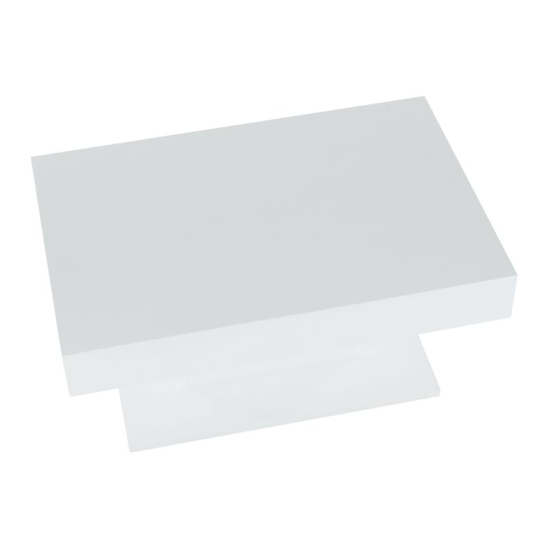 Konferenčný stôl, 90x60cm, s úložným priestorom, biely, DIKARO