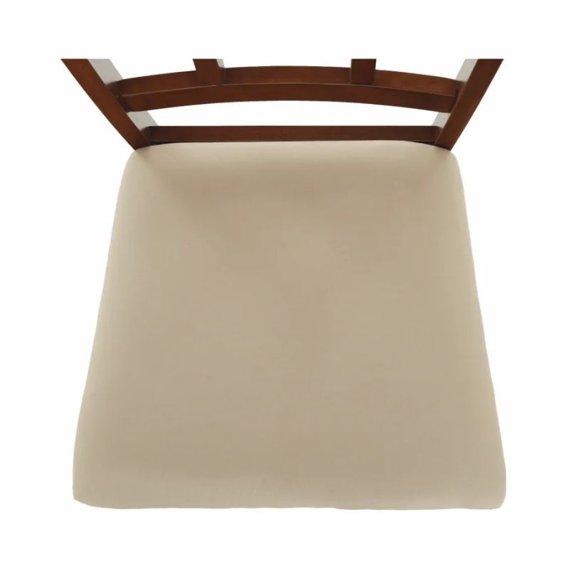 Jedálenská stolička, drevo orech, béžová látka, OLEG NEW