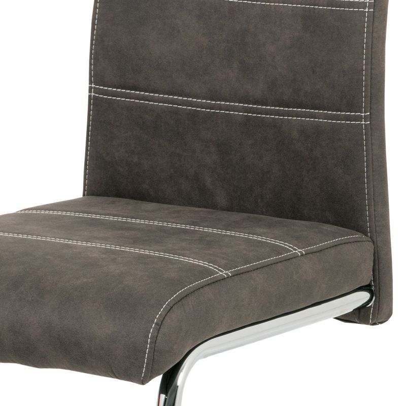 Jedálenská stolička, sivá, látka, HC-483 GREY3