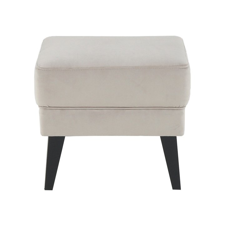 Taburet, 50cm, látka krémová, drevo čierne, Rodeza