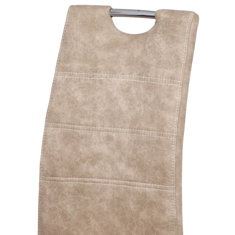 Jedálenská stolička, béžová, vintage, látka, HC-486 CRM3