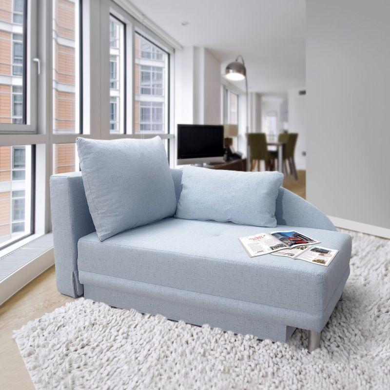 Rozkladacia pohovka, svetlomodrá látka, ľavá, LAUREL