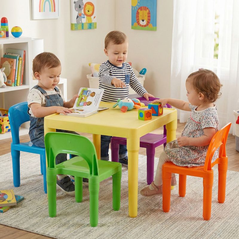 Detský set 1+4, 51x51cm, viacfarebný, plast, ZILBO