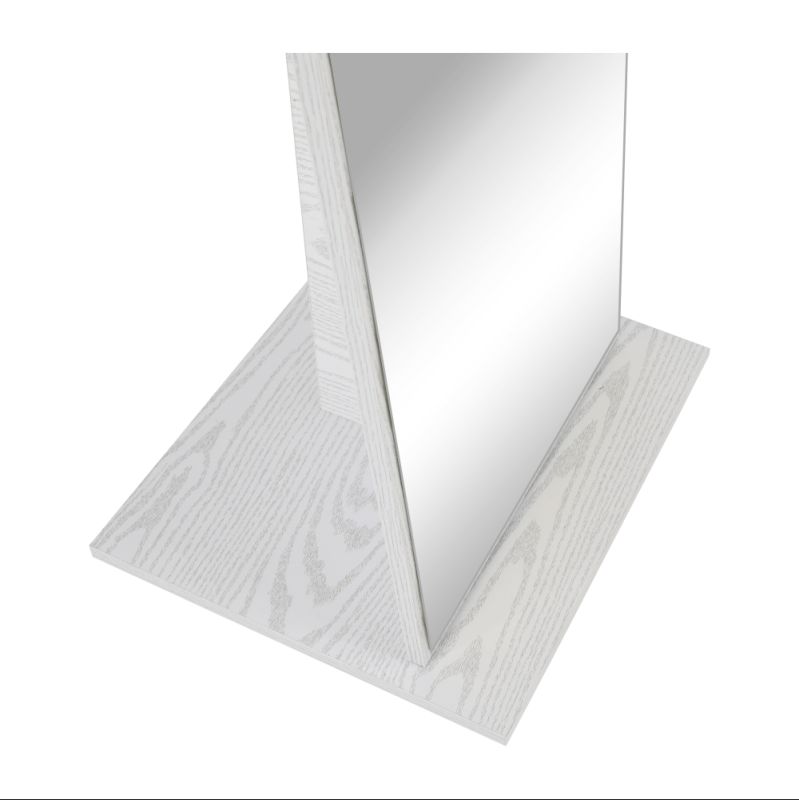 Zrkadlo na kolieskach, 40x168cm, biele, NEPTUN